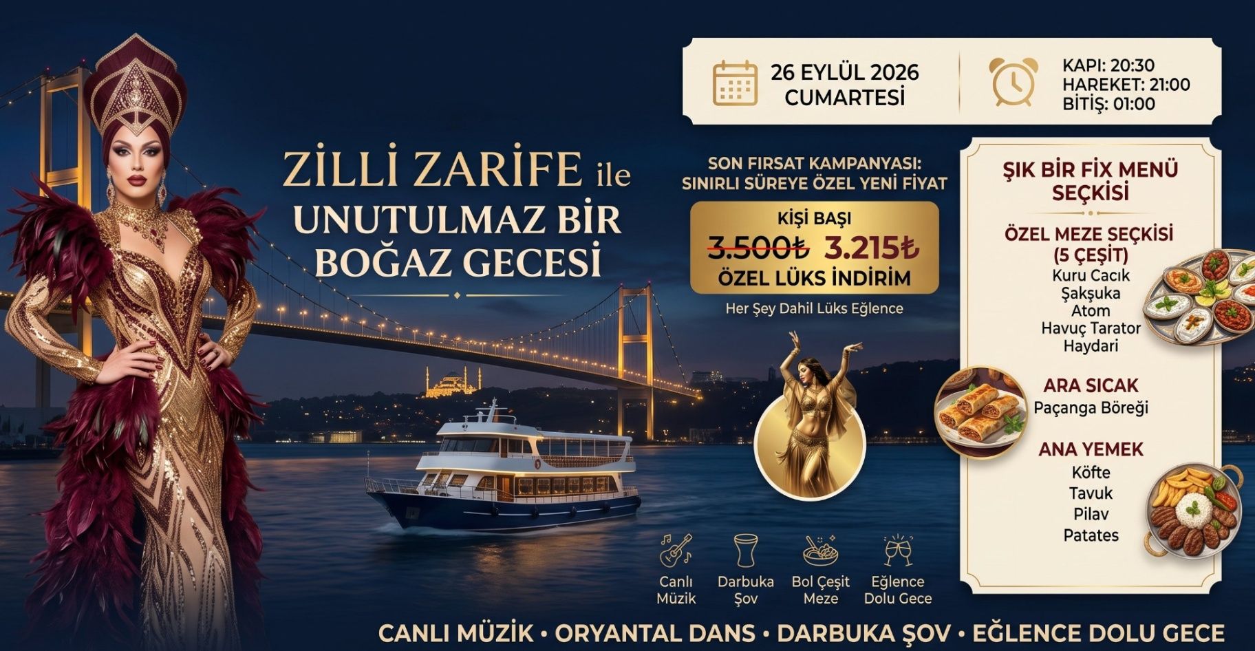 Zilli Zarife ile İstanbul Boğazı’nda Unutulmaz Eğlence Turu - 1